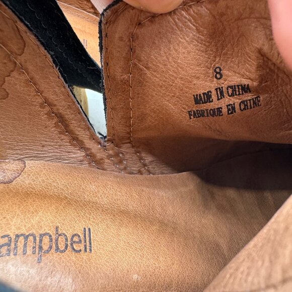 Jeffrey Campbell Rosalee Black Suede Leather Side slits ankle booties Women sz8 - Picture 8 of 10